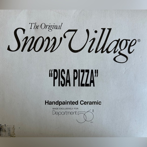 Pisa Pizza Original Department 56 Snow Village - Picture 7 of 8